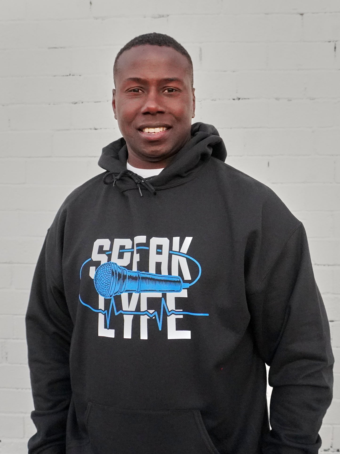 Vintage Blue Mic On Black