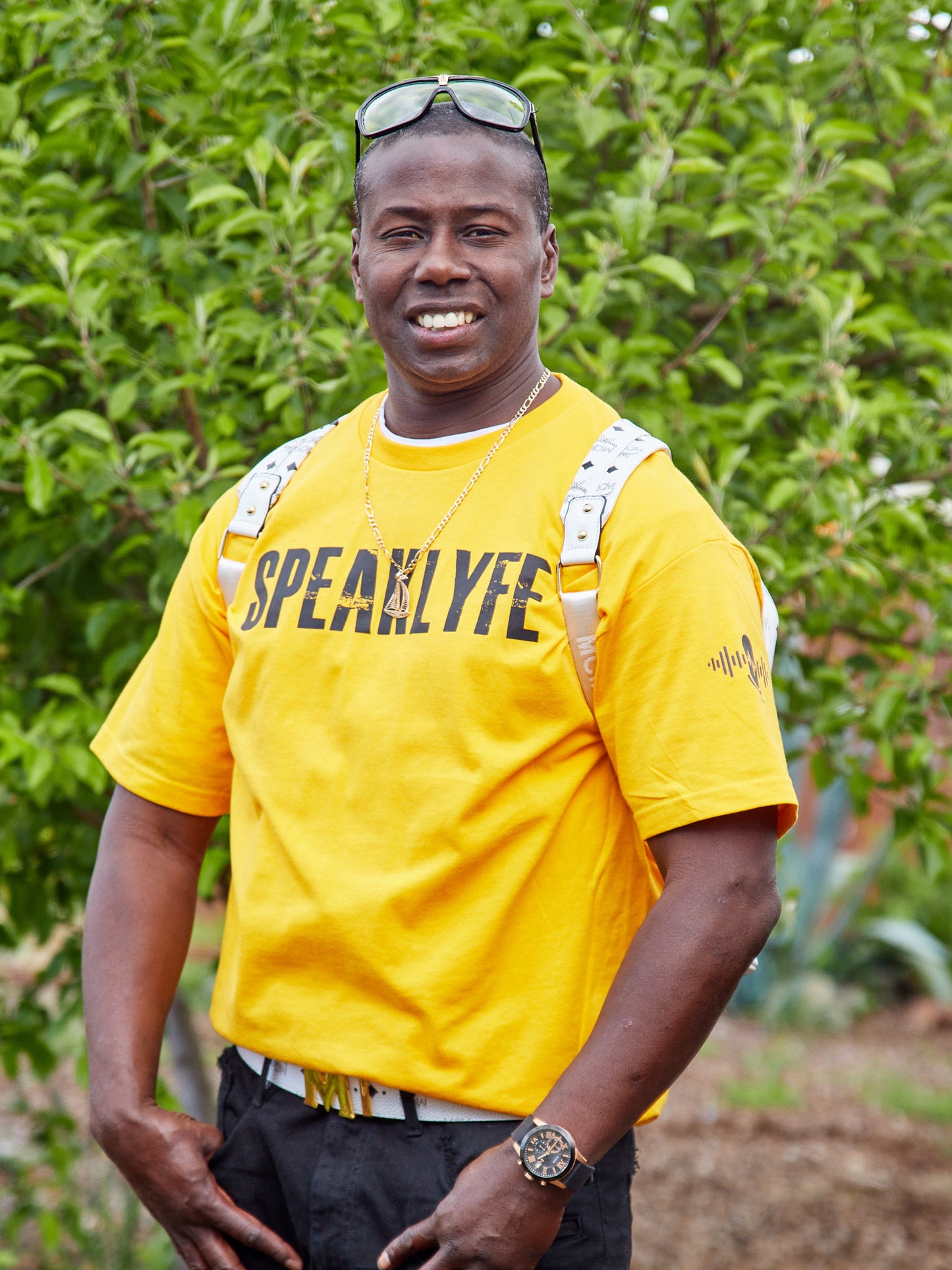 Yellow Plain Speak Lyfe Tee