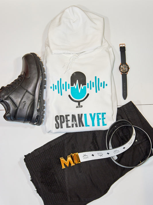 White Mic Hoodie