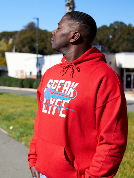 Vintage Red Mic Hoodie