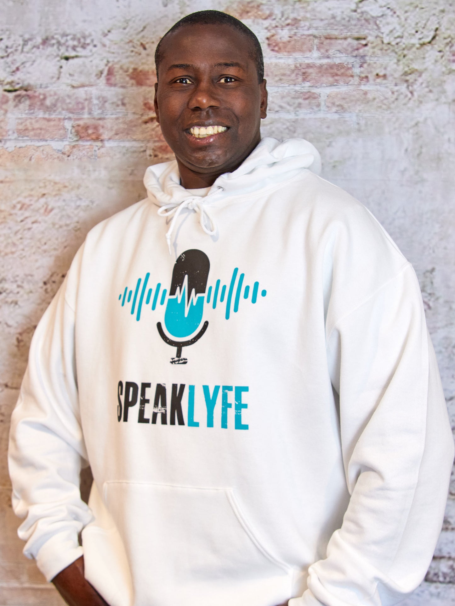 White Mic Hoodie