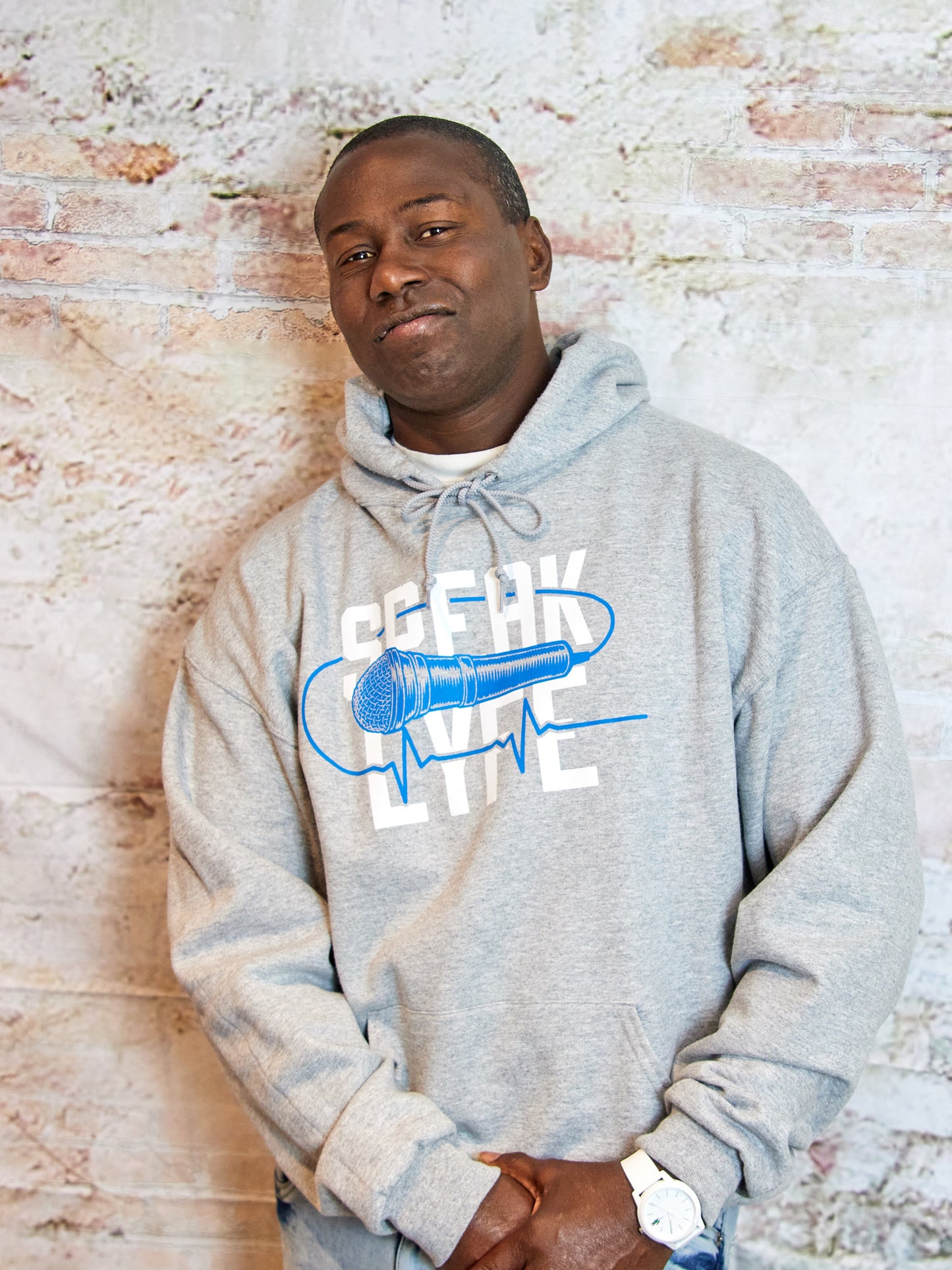 Grey Mic Hoodie