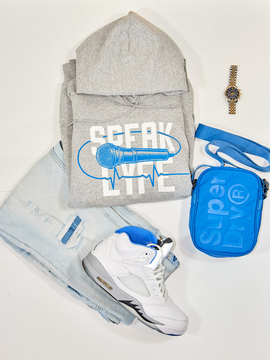Grey Mic Hoodie